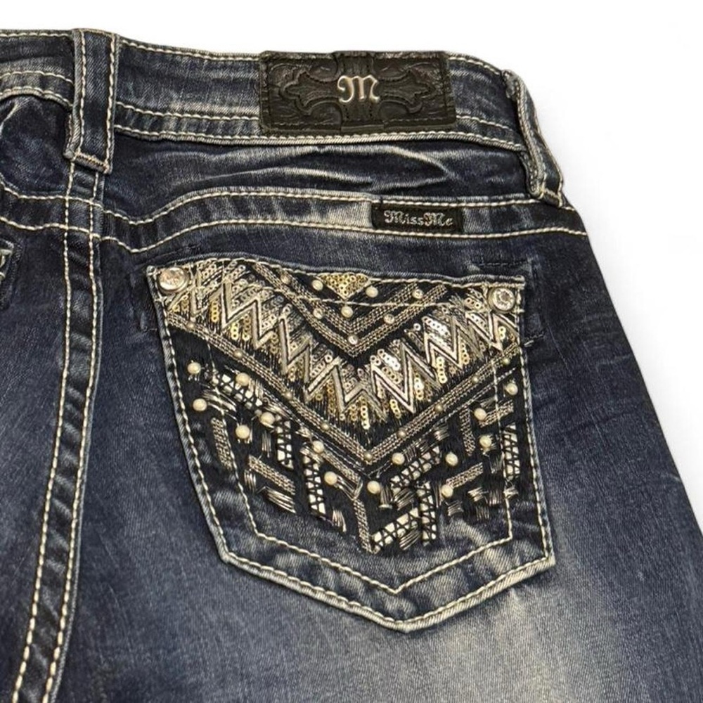 Miss Me Jeans Embellished Sparkle Bootcut Denim Size 30 (9/10) Fairy Girly Y2K - Picture 4 of 6
